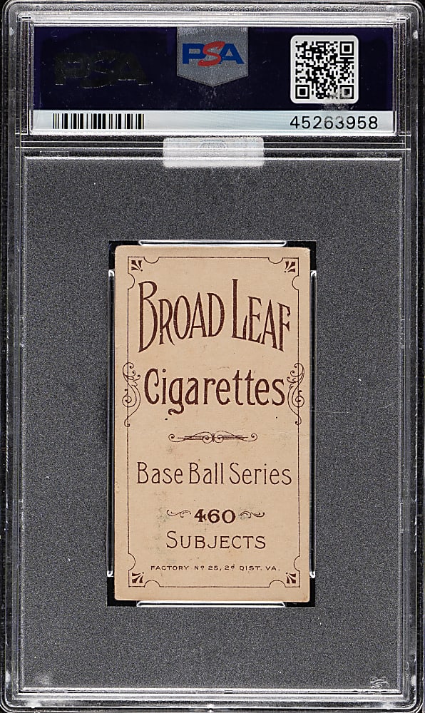1909-1911 T206 White Border Johnny Evers with Bat Chicago on Shirt PSA GOOD 2 - Broad Leaf 460 Back -  1 of 2 - Highest Graded! (MBA Bronze Diamond)