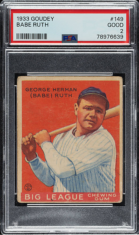 1933 R319 Goudey #149 Babe Ruth PSA GOOD 2