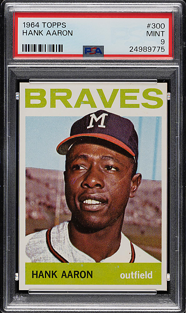 1964 Topps #300 Hank Aaron PSA MINT 9
