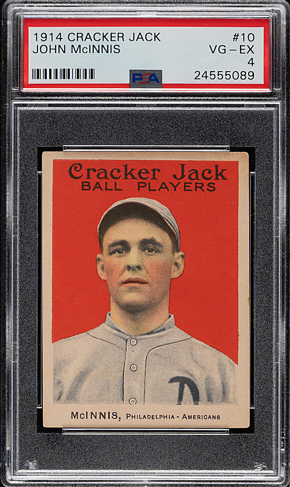 1914 E145 Cracker Jack #10 John McInnis PSA VG-EX 4