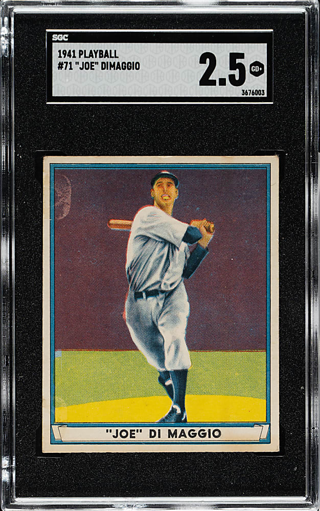 1941 R336 Play Ball #71 Joe DiMaggio SGC GOOD+ 2.5