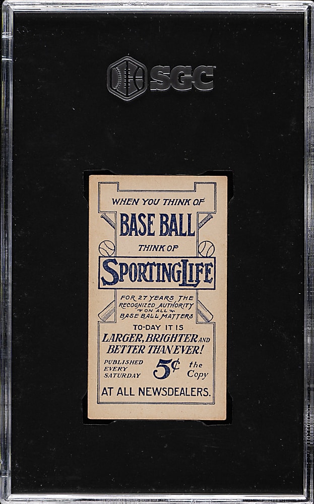 1910-1911 M116 Sporting Life Ty Cobb Blue Background SGC EX+ 5.5