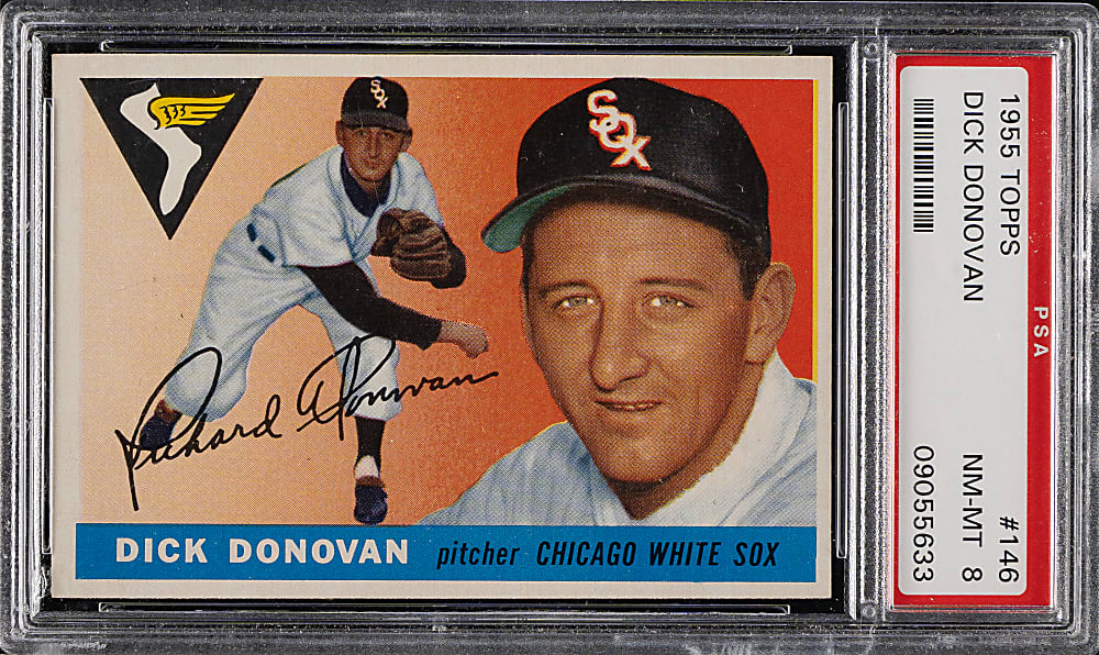 1955 Topps #146 Dick Donovan PSA NM-MT 8