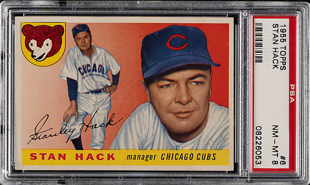 1955 Topps #6 Stan Hack PSA NM-MT 8