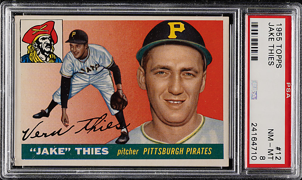 1955 Topps #12 Jake Thies PSA NM-MT 8