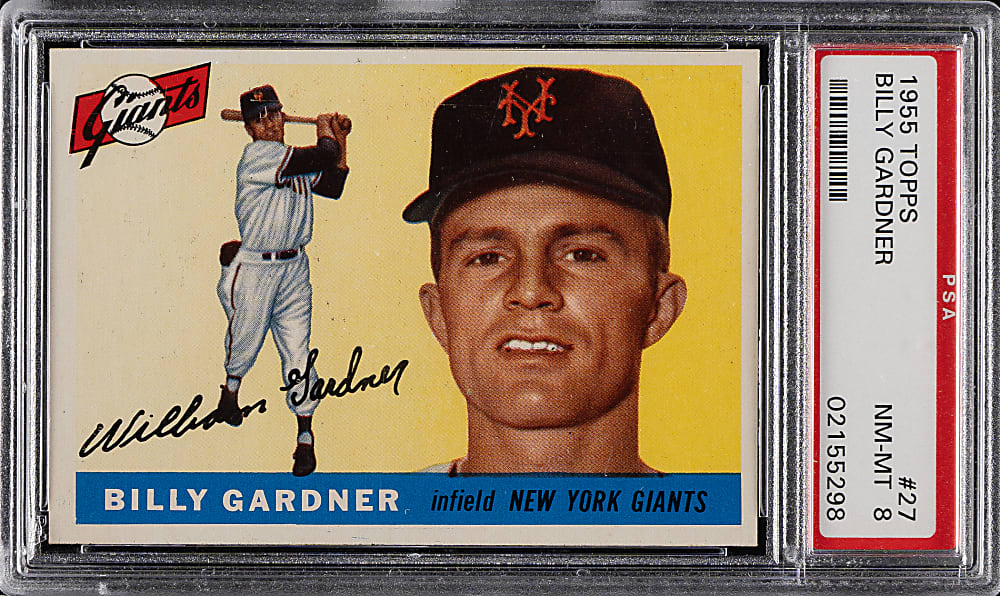 1955 Topps #27 Billy Gardner PSA NM-MT 8