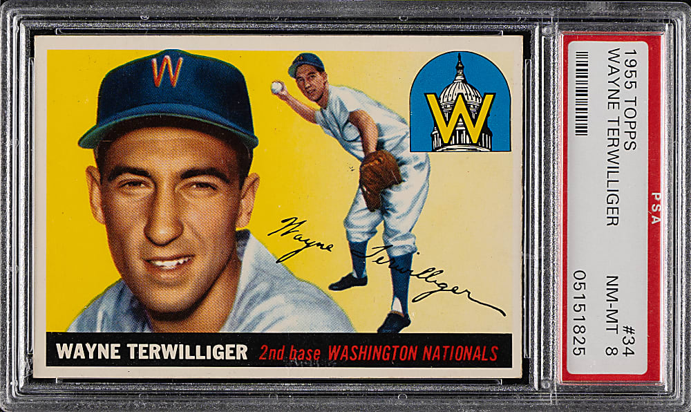 1955 Topps #34 Wayne Terwilliger PSA NM-MT 8