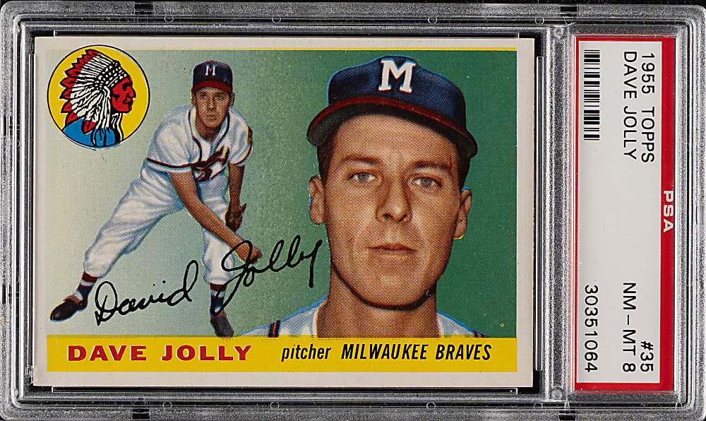 1955 Topps #35 Dave Jolly PSA NM-MT 8