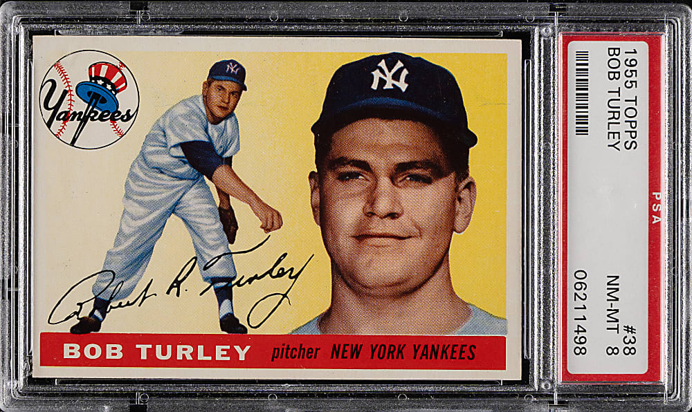 1955 Topps #38 Bob Turley PSA NM-MT 8