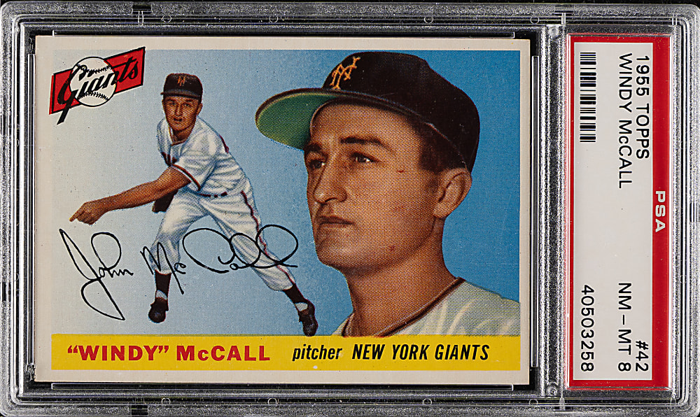 1955 Topps #42 Winy McCall PSA NM-MT 8