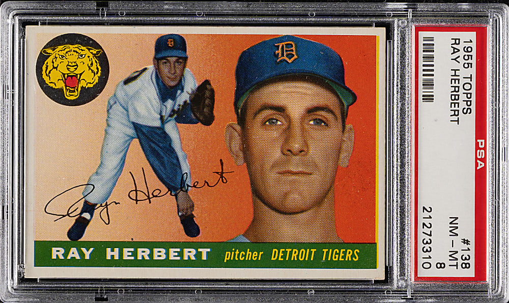 1955 Topps #138 Ray Herbert PSA NM-MT 8