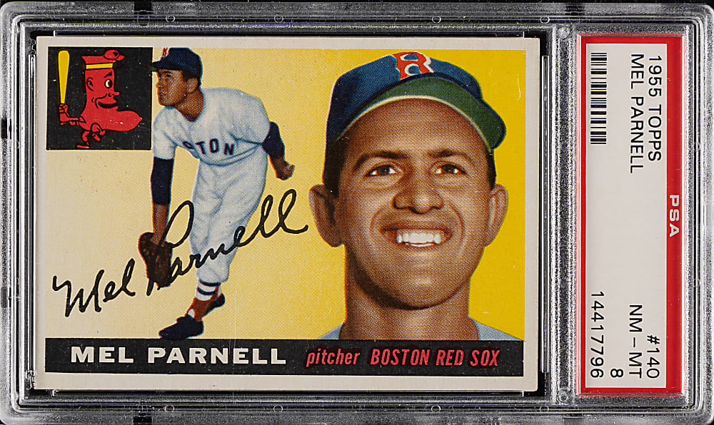 1955 Topps #140 Mel Parnell PSA NM-MT 8