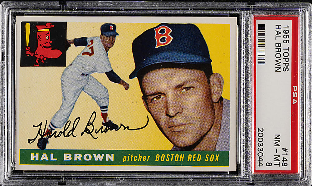1955 Topps #148 Hal Brown PSA NM-MT 8