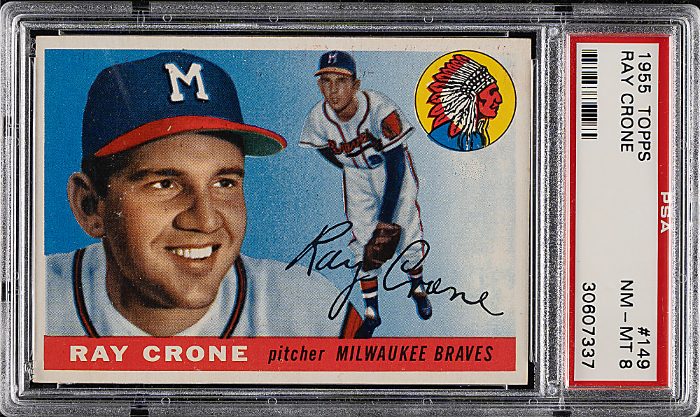 1955 Topps #149 Ray Crone PSA NM-MT 8