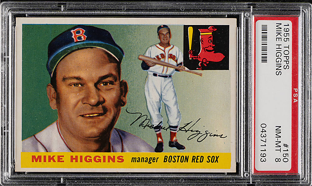 1955 Topps #150 Mike Higgins PSA NM-MT 8