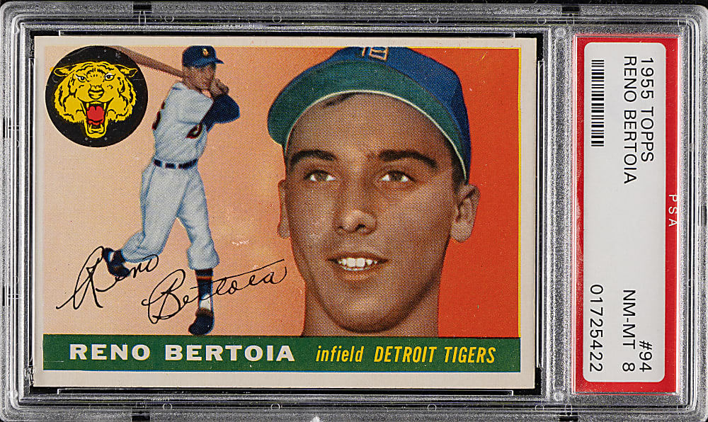 1955 Topps #94 Reno Bertoia PSA NM-MT 8