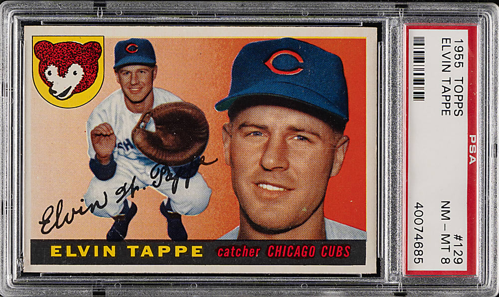 1955 Topps #129 Elvin Tappe PSA NM-MT 8