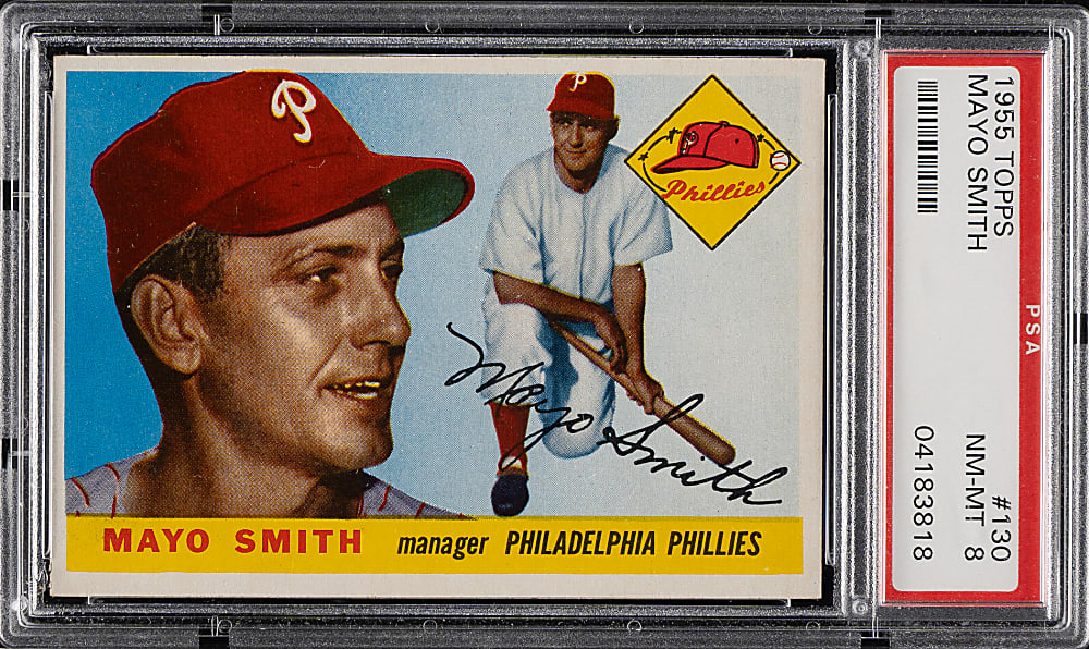 1955 Topps #130 Mayo Smith PSA NM-MT 8
