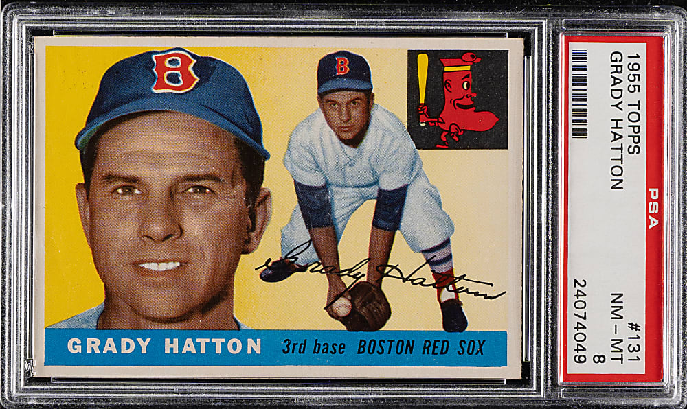 1955 Topps #131 Grady Hatton PSA NM-MT 8