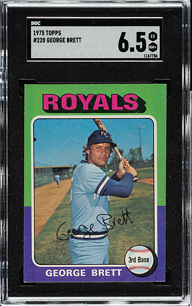 1975 Topps #228 George Brett Rookie SGC EX/NM+ 6.5