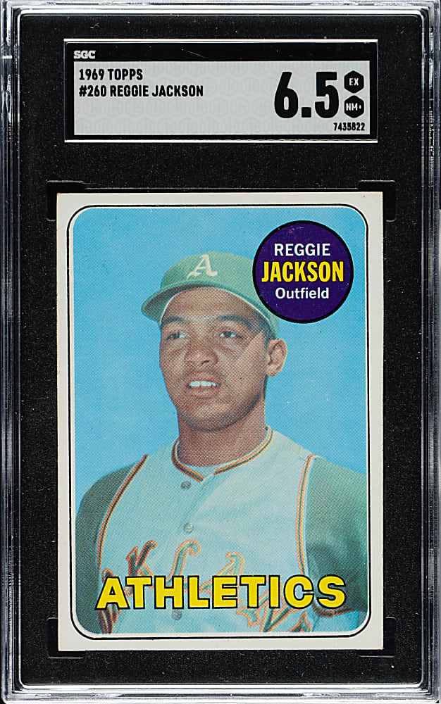 1969 Topps #260 Reggie Jackson Rookie SGC EX/NM+ 6.5