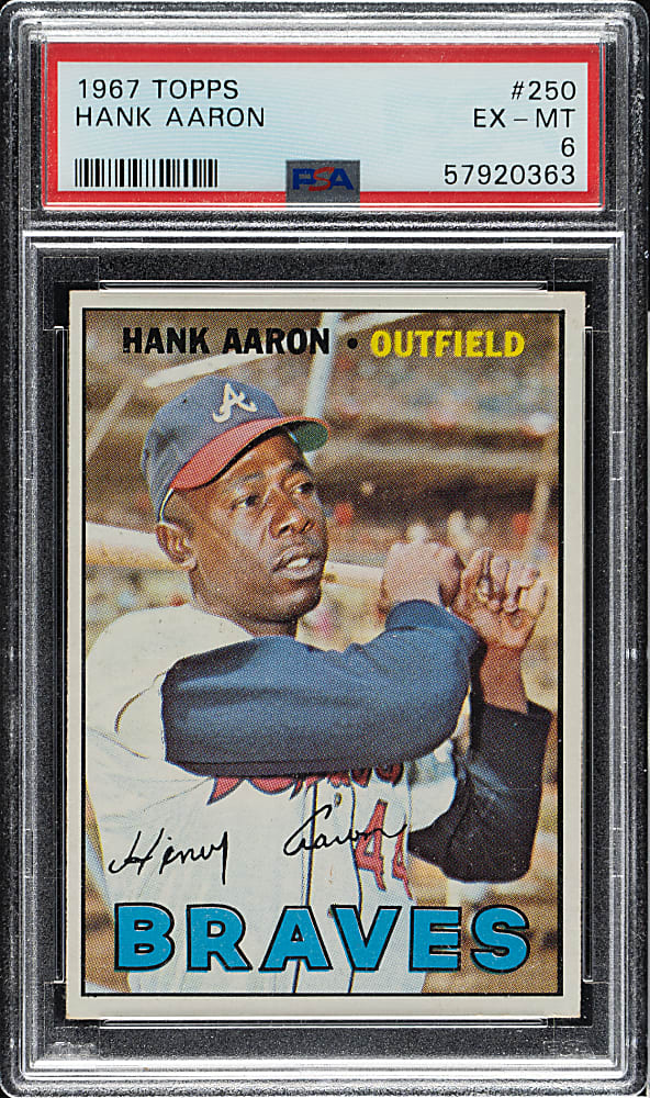 1967 Topps #250 Hank Aaron PSA EX-MT 6