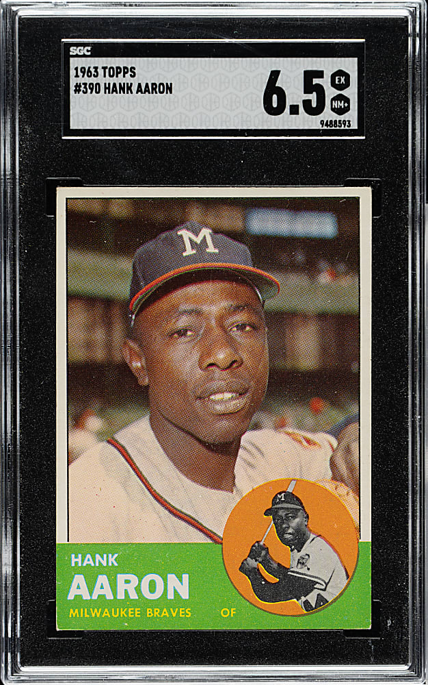 1963 Topps #390 Hank Aaron SGC EX/NM+ 6.5
