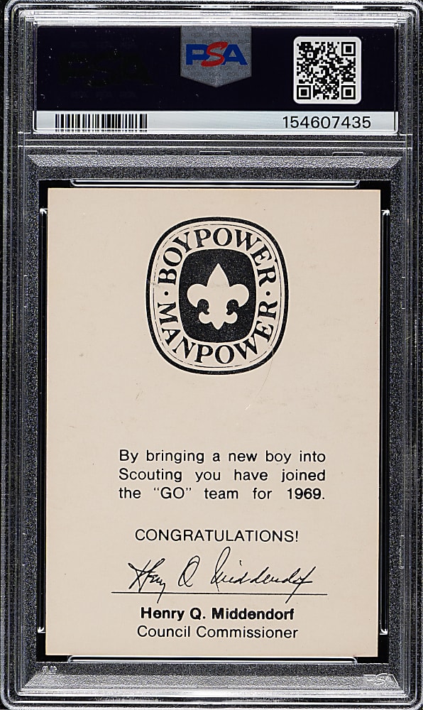 1969 N.Y. Boy Scouts Tom Seaver PSA EX-MT 6