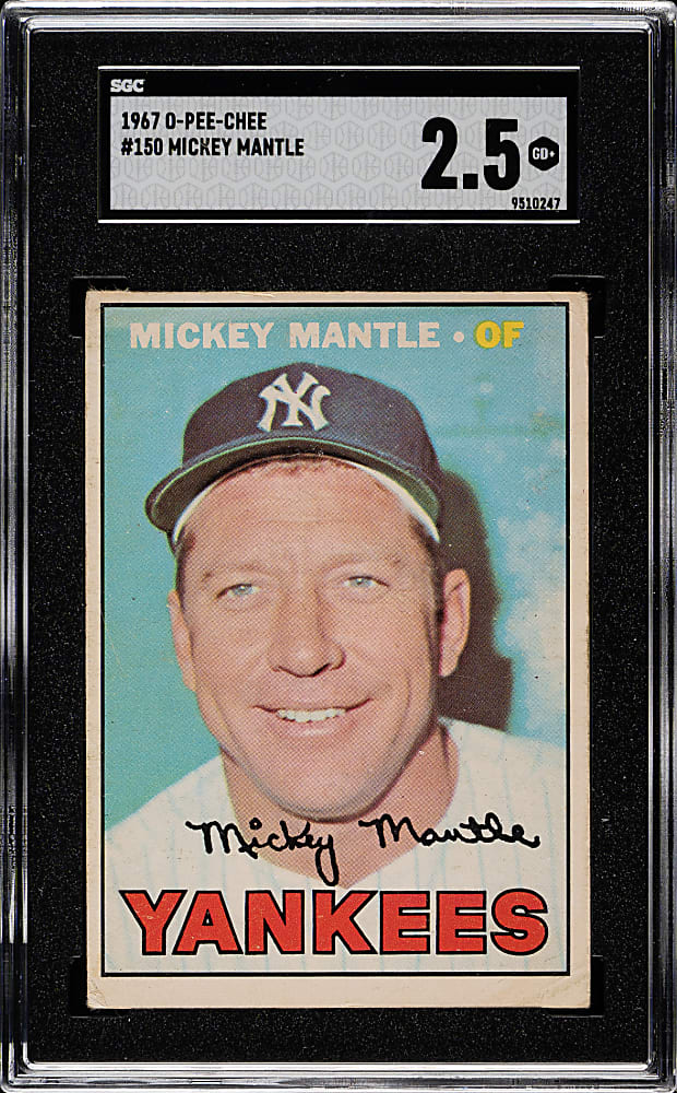 1967 O-Pee-Chee #150 Mickey Mantle SGC GOOD+ 2.5