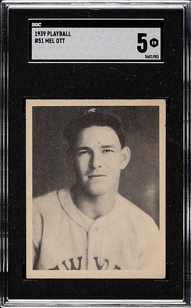 1939 R334 Play Ball #51 Mel Ott SGC EX 5