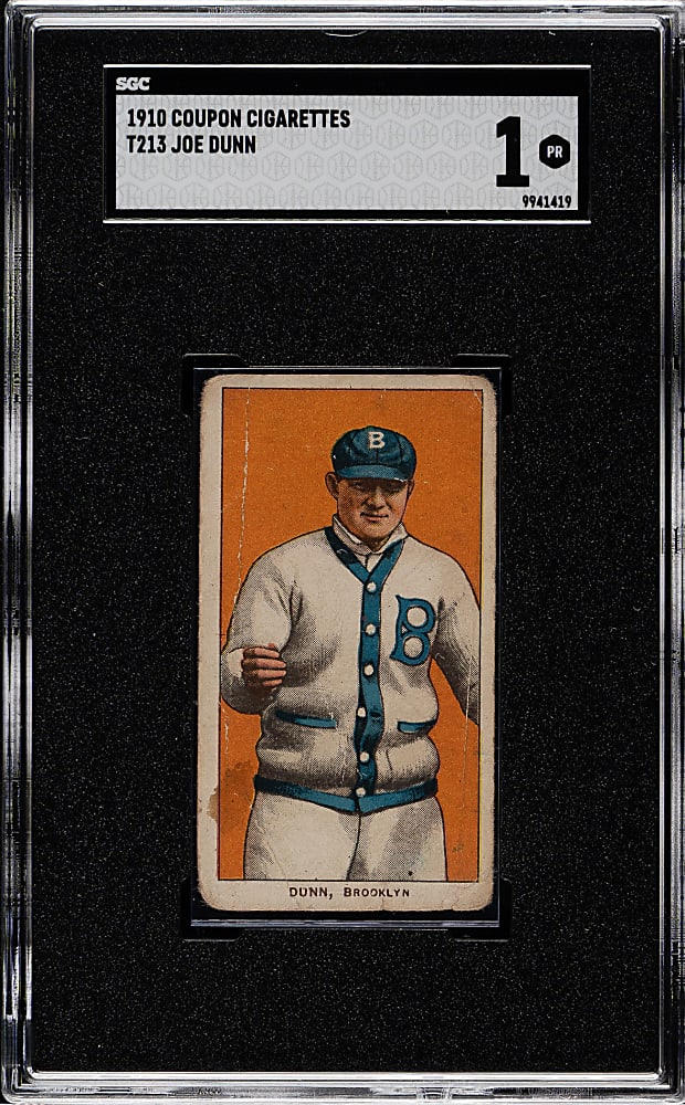 1910 T213 Coupon Cigarettes (Type 1) Joe Dunn SGC POOR 1