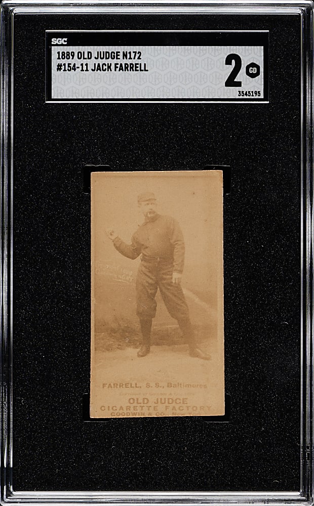 1889 N172 Old Judge Jack Farrell SGC GOOD 2