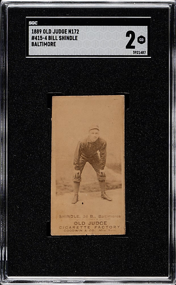 1889 N172 Old Judge Bill Shindle SGC GOOD 2