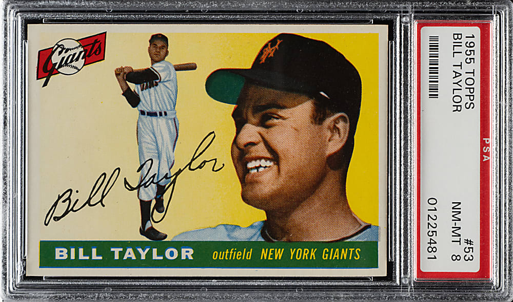 1955 Topps #53 Bill Taylor PSA NM-MT 8