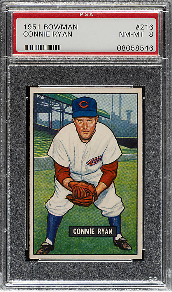 1951 Bowman #216 Connie Ryan PSA NM-MT 8