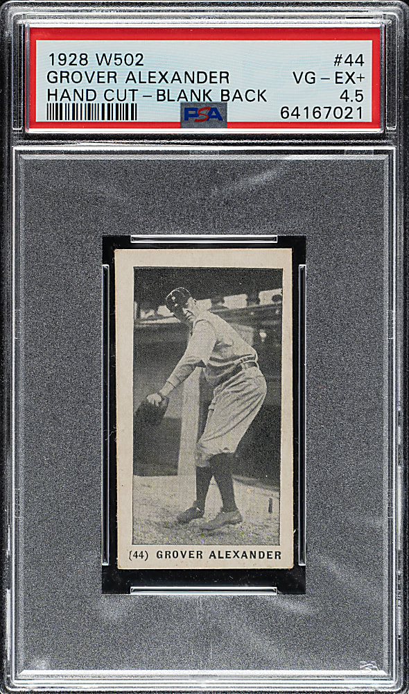 1928 W502 #44 Grover Alexander PSA VG-EX+ 4.5