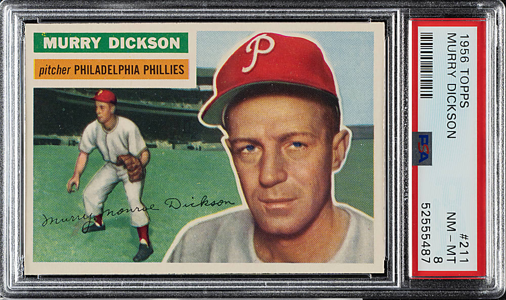 1956 Topps #211 Murray Dickson PSA NM-MT 8