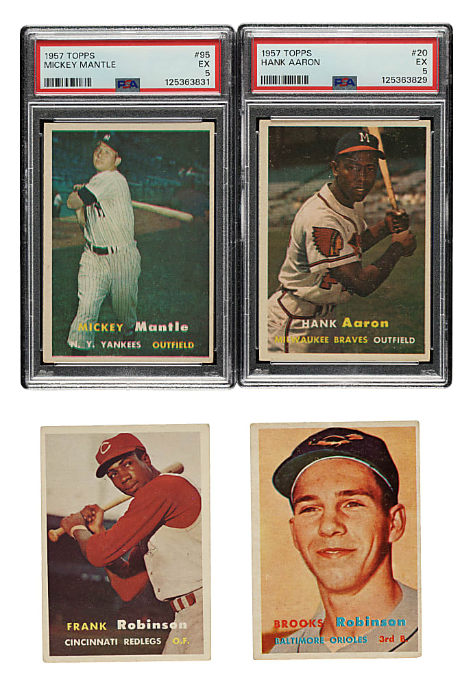 1957 Topps Complete Set (407) Including #95 Mickey Mantle PSA EX 5