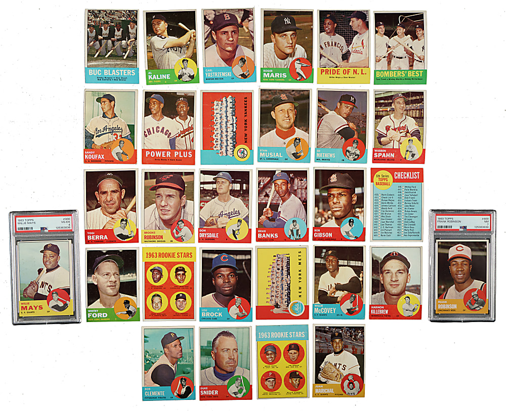 1963 Topps Complete Set (576) Including #200 Mickey Mantle PSA EX 5
