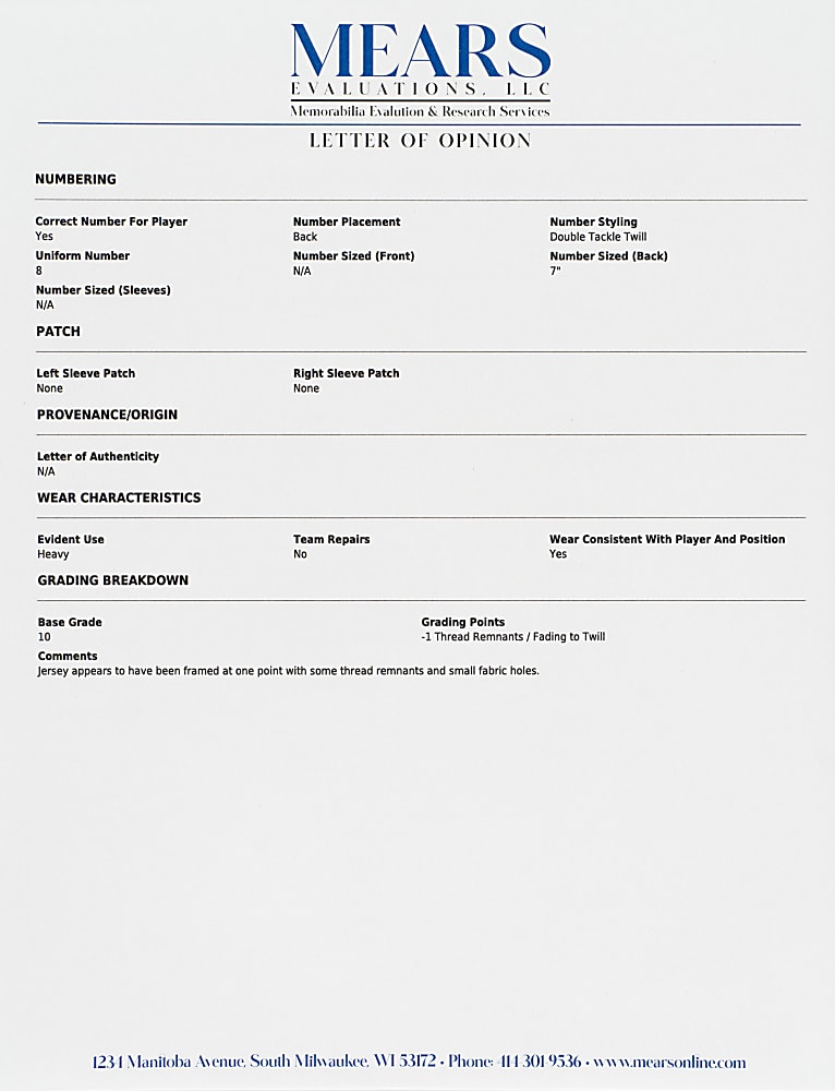 1972 Carl Yastrzemski Boston Red Sox Game-Used Home Jersey MEARS A9