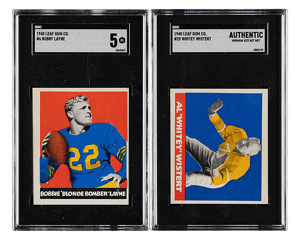1948 Leaf Football Near-Complete Set (92/98) Including 11 PSA- and SGC-Graded Cards