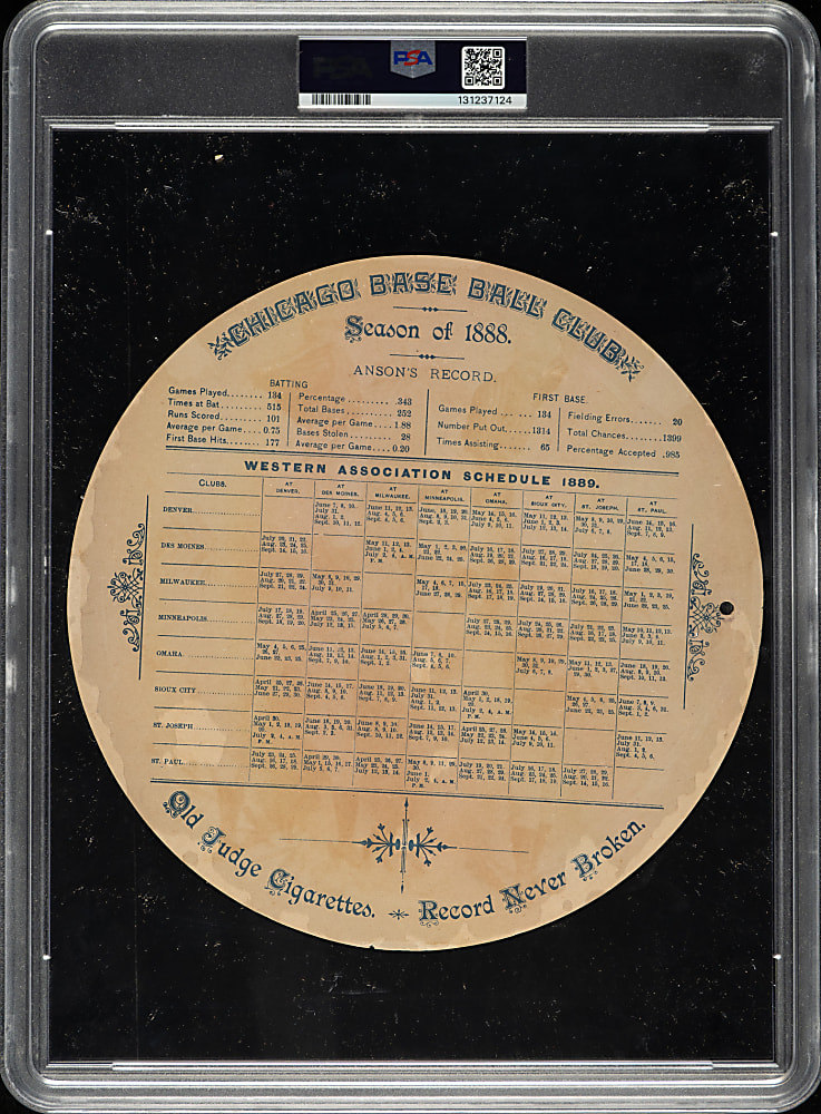 1889 A35 Goodwin Round Album Page Cap Anson PSA FAIR 1.5