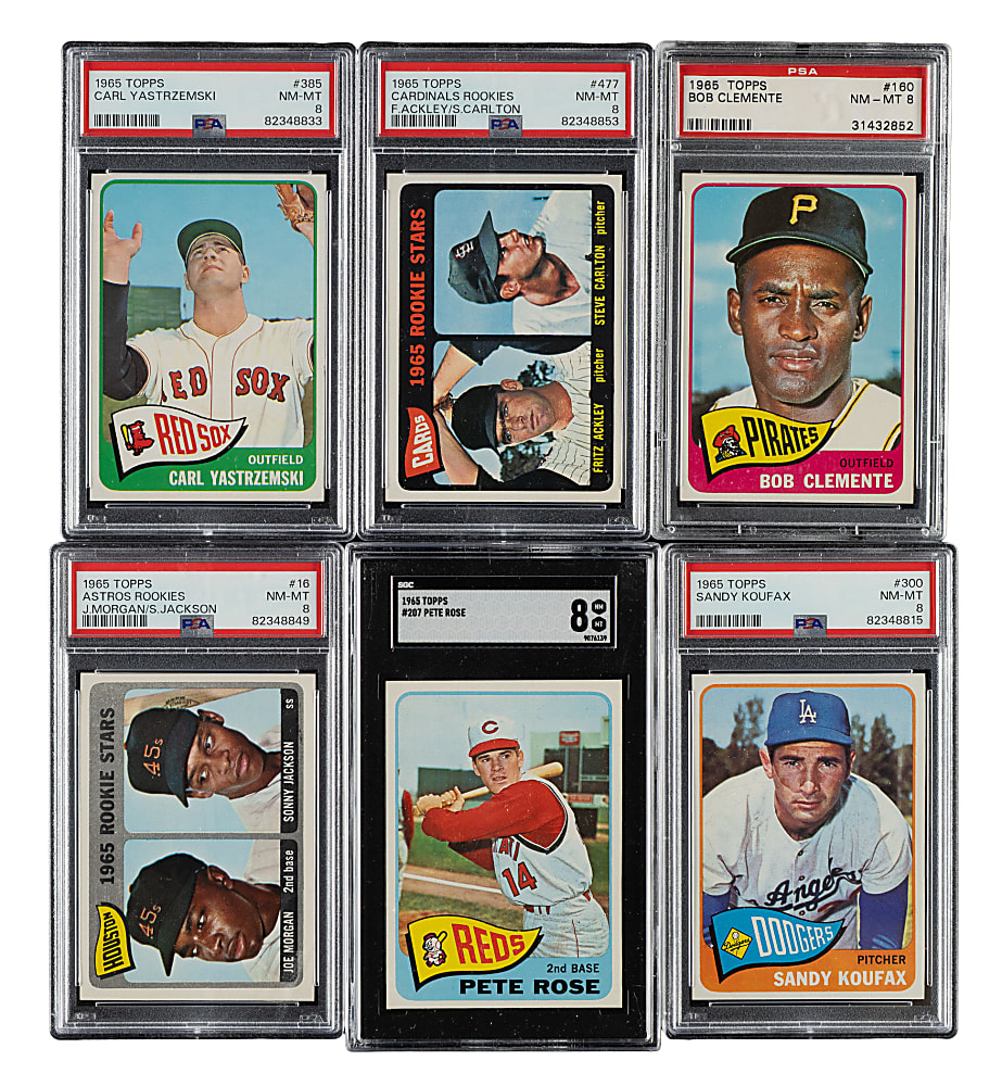 High-Grade 1965 Topps Near-Complete Set (597/598) Including 154 PSA- and SGC-Graded Cards