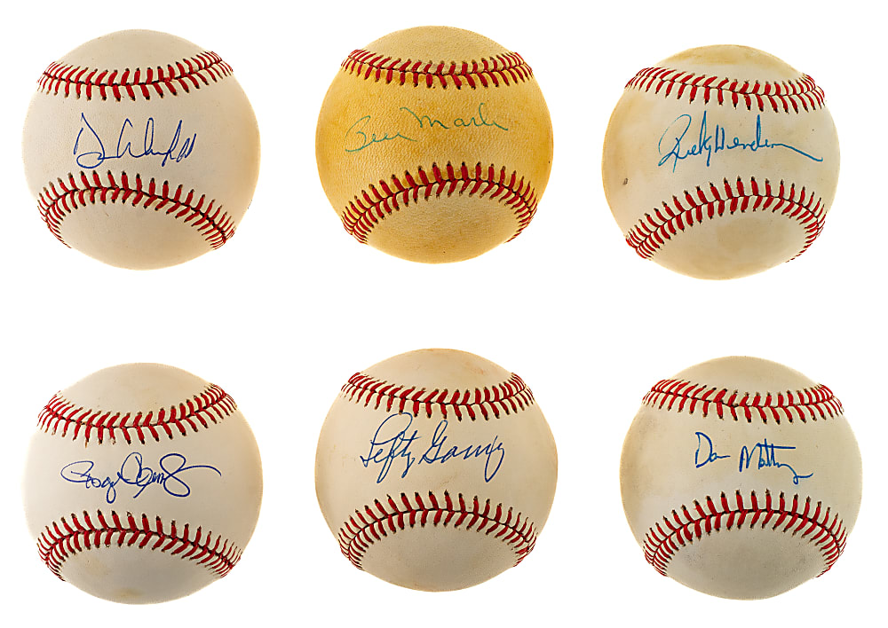New York Yankees Hall of Famers and Stars Single-Signed Baseball Collection (113) Including Hunter, Mattingly, Larsen, Howe, Clemens, and Henderson