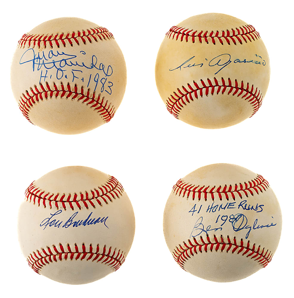 Boston Red Sox Hall of Famers and Stars Single-Signed Baseball Collection (39) Including Ted Williams and Carl Yastrzemski