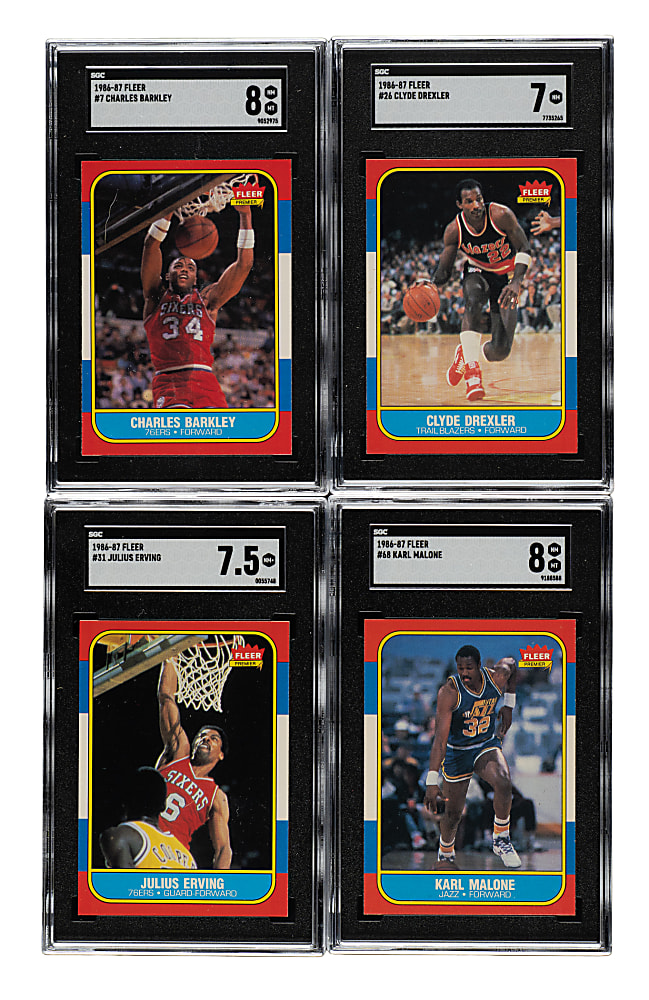 High-Grade 1986-1987 Fleer Basketball Near-Complete Set (105/132)