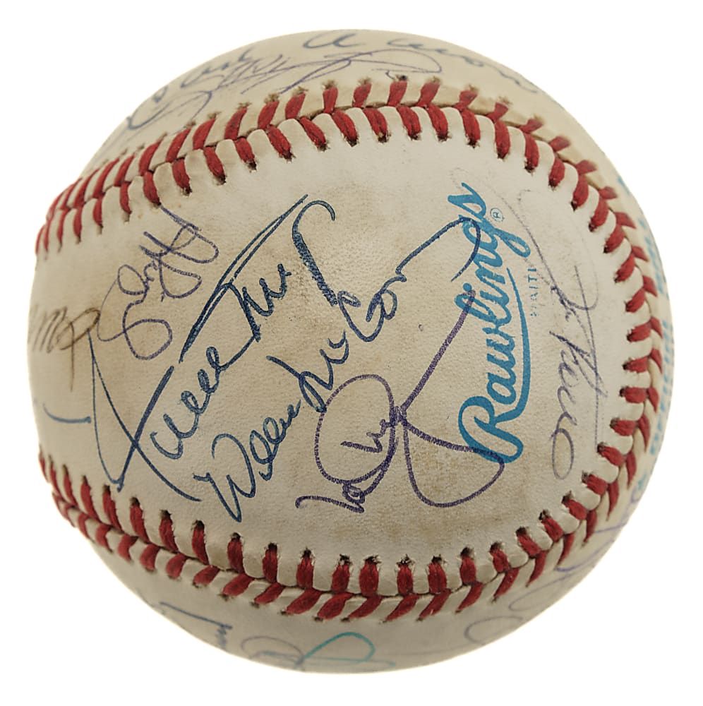 500 Home Run Club Signed Baseball with 20 Signatures Including Ted Williams and Mickey Mantle - JSA and Beckett