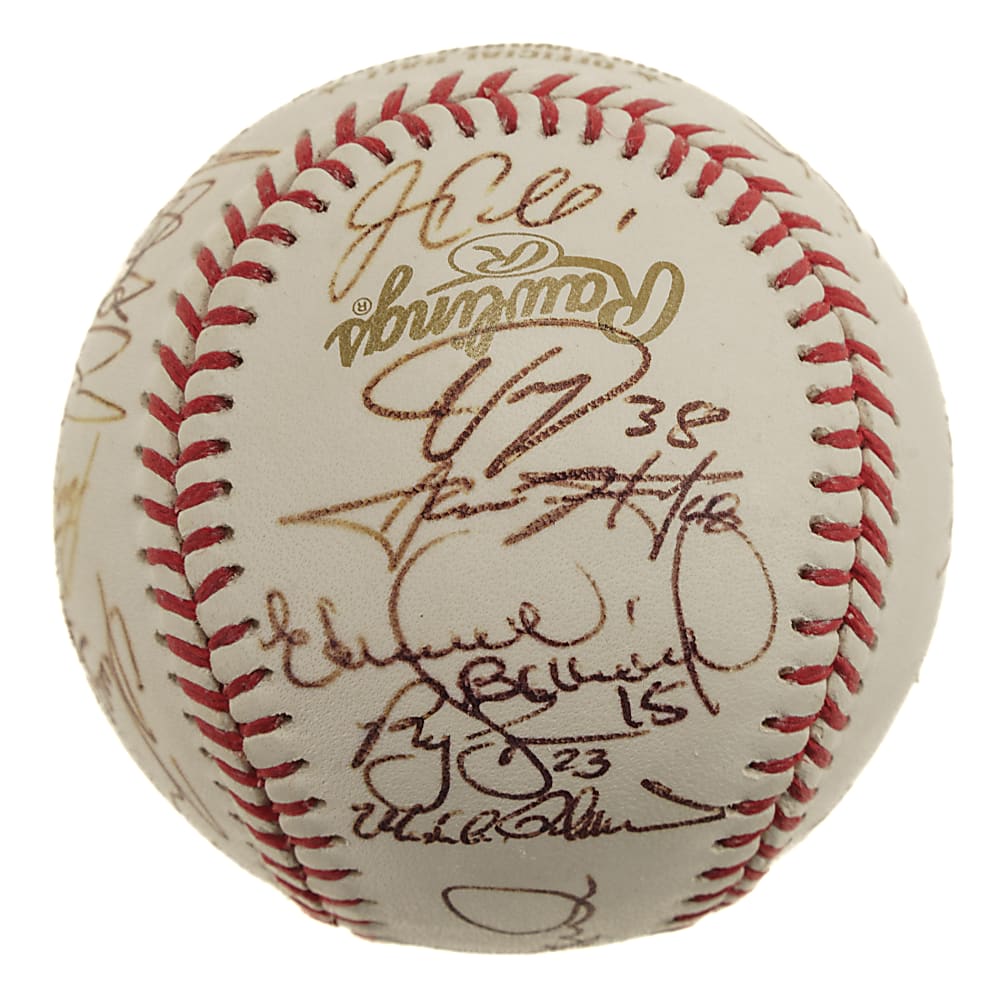 2007 Colorado Rockies National League Champions Team-Signed Baseball with Todd Helton - JSA