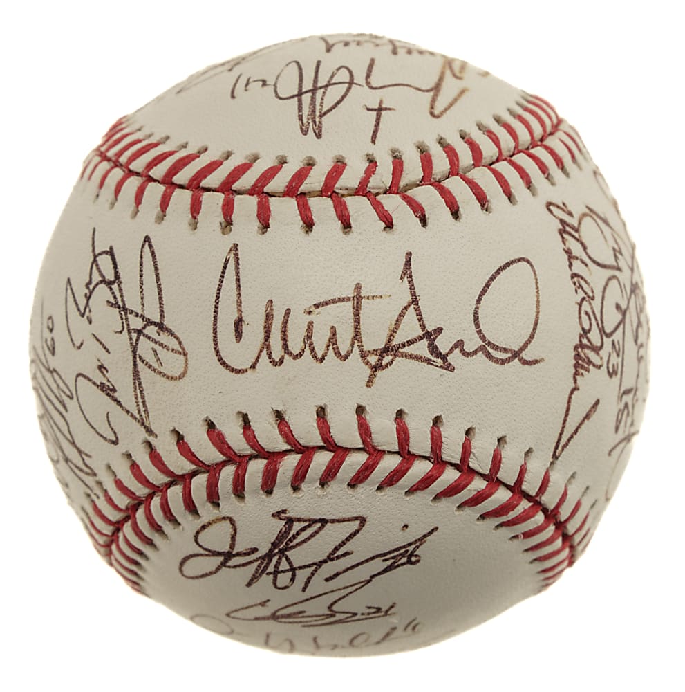 2007 Colorado Rockies National League Champions Team-Signed Baseball with Todd Helton - JSA