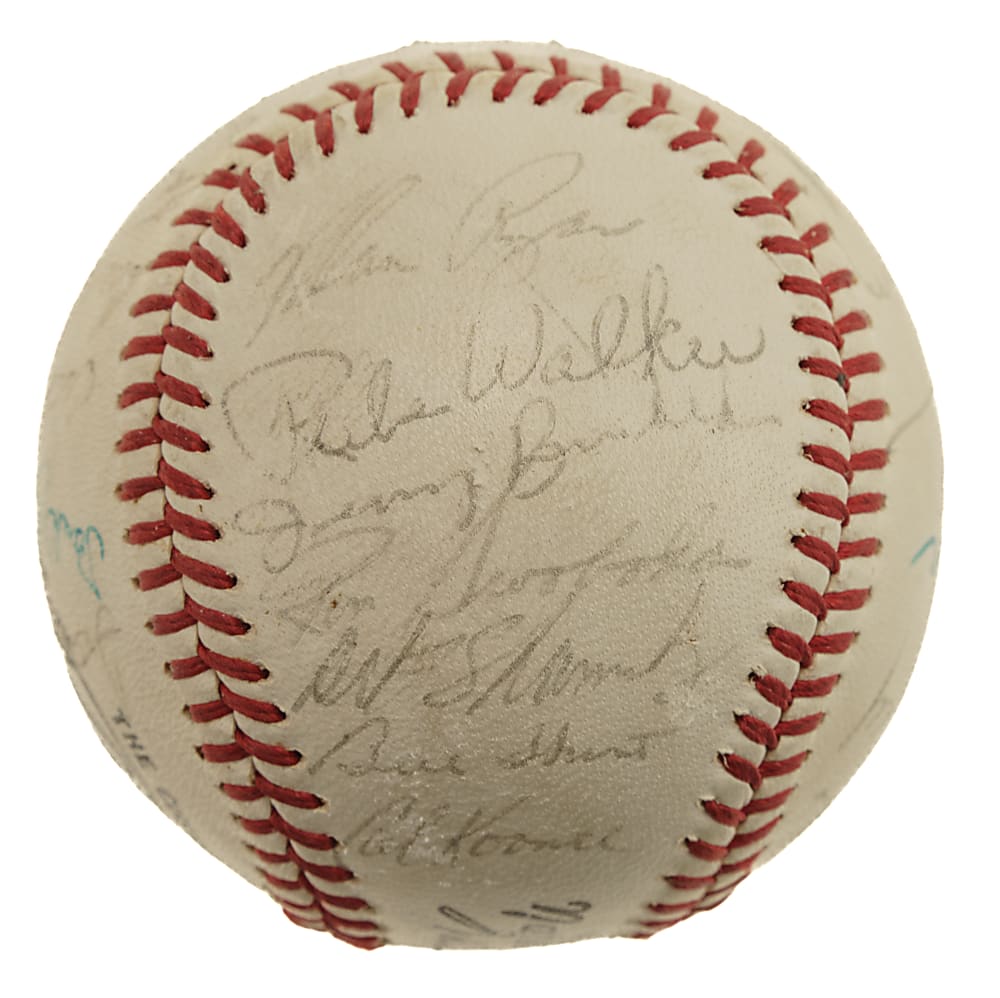 1968 New York Mets Team-Signed Baseball with Ryan, Hodges, Seaver, and Berra - JSA